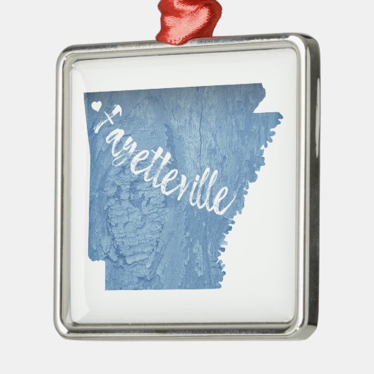 ファイエットビルアーカンスウッドグレイン メタルオーナメント (左)