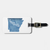 ファイエットビルアーカンスウッドグレイン ラゲッジタグ (正面横)