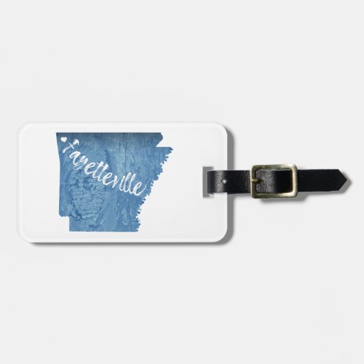 ファイエットビルアーカンスウッドグレイン ラゲッジタグ (正面横)