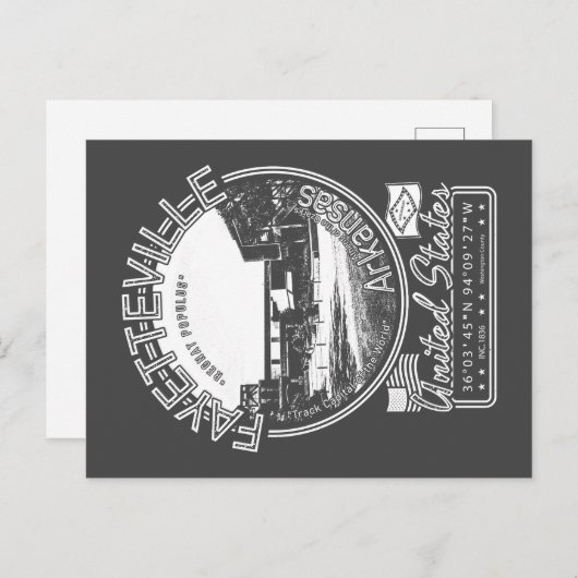 ファイエットビルアーカンソー州 – ファイエットビル市 ポストカード (正面/裏面)