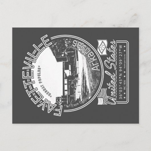 ファイエットビルアーカンソー州 – ファイエットビル市 ポストカード (正面)