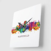 ファイエットビルノースカロライナのスカイライン スクエア壁時計 (傾斜)