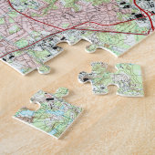 ファイエットビルノースカロライナの地図(1997) ジグソーパズル (側面)