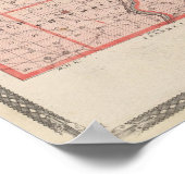 ファイエット県の地図と東コネールズビル ポスター (角)