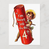 ファイクラッカーボーイジョーク4th 7月ヴィンテージはがきアート ポストカード (正面)