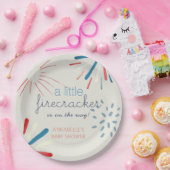 ファイクラッカー7月花火赤ちゃんシャワー4日 ペーパープレート (パーティー)