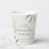 ファイクラッカー7月花火赤ちゃんシャワー4日 紙コップ (正面)