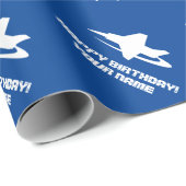 ファイターカスタムジェット飛行機プリント付きラッピング紙 ラッピングペーパー (ロールコーナー)