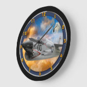 ファイタージェットの野生の空のフロンティア ラージ壁時計 (傾斜)