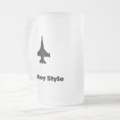 ファイタージェットカウボーイスタイル フロストグラスビールジョッキ (正面左)