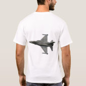 ファイタージェット戦闘機、F-16戦闘用《鳥》ハヤブサ Tシャツ (裏面)