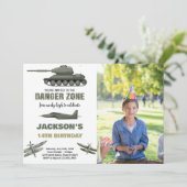 ファイタージェット誕生日招待状の危険w写真 招待状 (スタンド正面)