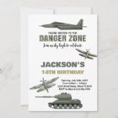ファイタージェット誕生日招待状危険地帯 招待状 (正面)