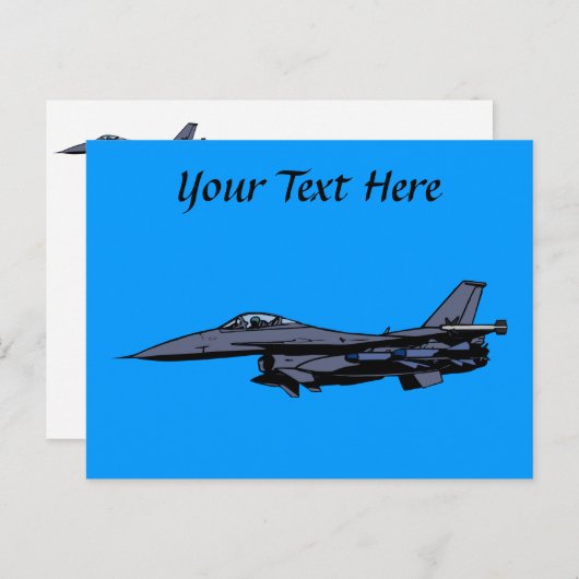 ファイタージェット飛んでいる機 ポストカード (正面/裏面)