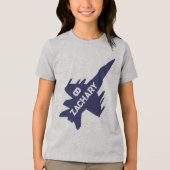 ファイタージェット飛行機誕生日シャツ トライブレンドＴシャツ (正面)