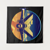 ファイタージェット飛行機 タペストリー (正面(横))