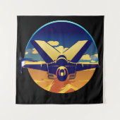 ファイタージェット飛行機 タペストリー (正面)