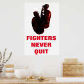 ファイターズやめ感動的ボクシング手袋 ポスター (キッチン)