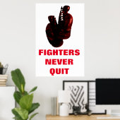 ファイターズやめ感動的ボクシング手袋 ポスター (ホームオフィス)