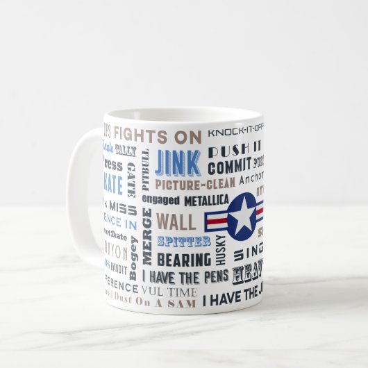 ファイターパイロットマグとリンゴ(すべての枝) コーヒーマグカップ (正面左)