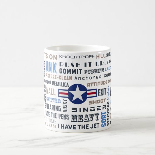 ファイターパイロットマグとリンゴ(すべての枝) コーヒーマグカップ (中央)