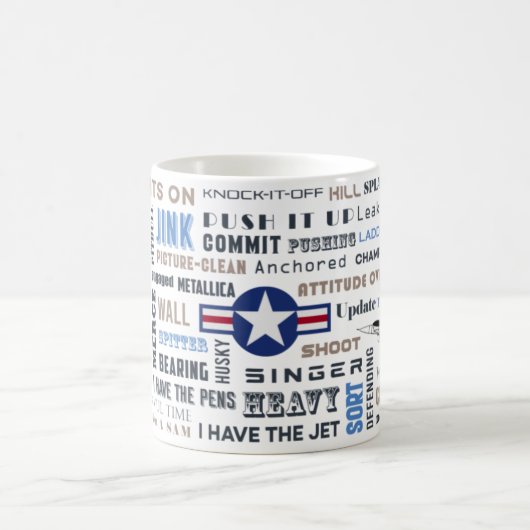 ファイターパイロットマグパイロットトークとF-16 コーヒーマグカップ (中央)