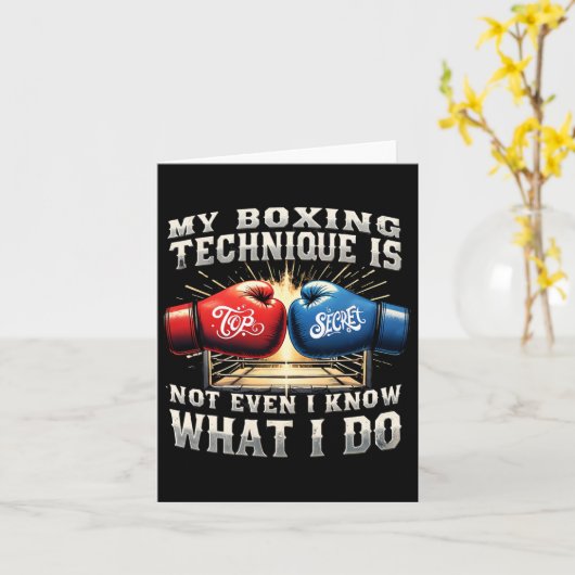 ファイターボクシンググローブおもしろい – ジム引用文-レトロボー カード (黄色い花)