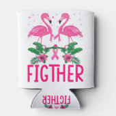 ファイター乳がん認識度フラミンゴTシャツ 缶クーラー (裏面)