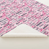 ファイター信じライブストロングピンクタイポグラフィ シェルパブランケット (3/4)