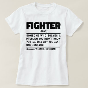 ファイター名詞定義ファイティングインストラクタースポーツ Tシャツ