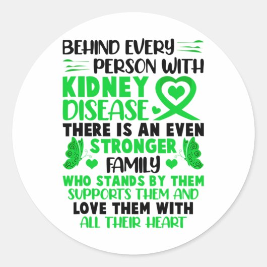 ファイター女性男性家族腎疾患認識度 ラウンドシール (正面)