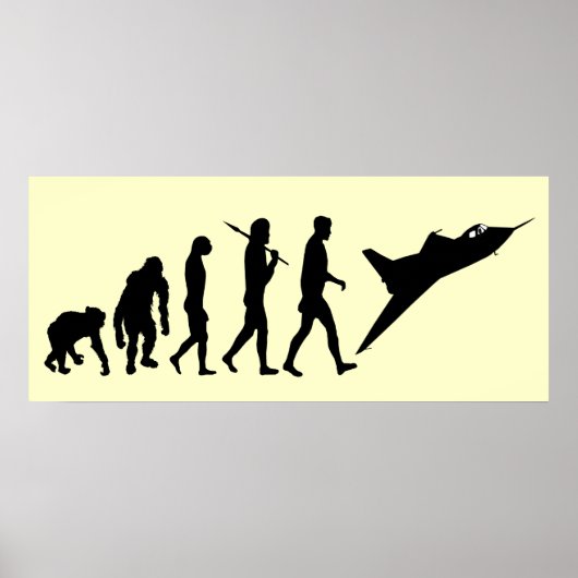 ファイター飛んでいるパイロット空軍パイロットの作業 ポスター (正面)