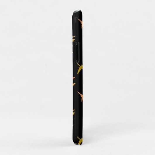 ファイター飛行機、黒 Case-Mate iPhoneケース (裏面/右)