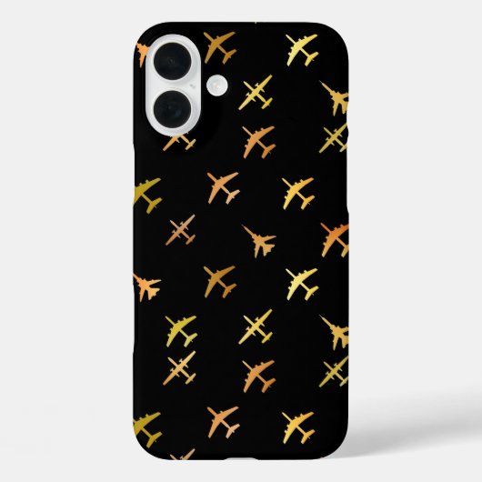 ファイター飛行機、黒 Case-Mate iPhoneケース (裏面)