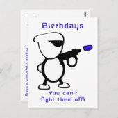 ファイティングエイリアン誕生日 ポストカード (正面/裏面)