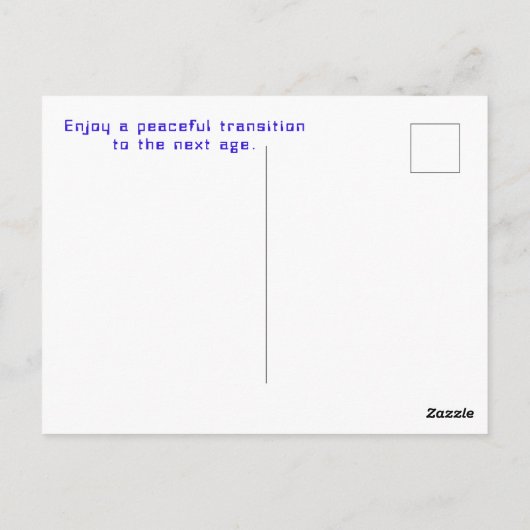 ファイティングエイリアン誕生日 ポストカード (裏面)