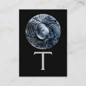 ファイティンググリフィンズモノグラム白黒グレー 名刺 (裏面)