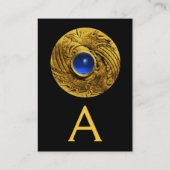 ファイティンググリフィンズモノグラム金ゴールドブルーサファイア 名刺 (裏面)