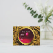 ファイティンググリフィンズモノグラム、金ゴールドブラックレッドルビー 名刺 (スタンド正面)