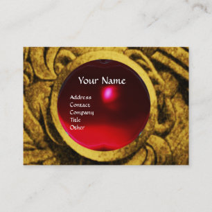 ファイティンググリフィンズモノグラム、金ゴールドブラックレッドルビー 名刺