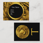 ファイティンググリフィンズモノグラム、金ゴールドブラック 名刺 (正面/裏面)