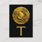 ファイティンググリフィンズモノグラム、金ゴールドブラック 名刺 (裏面)