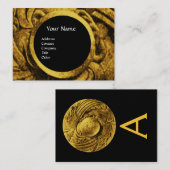 ファイティンググリフィンズモノグラム、金ゴールドメタリックブラック 名刺 (正面/裏面)