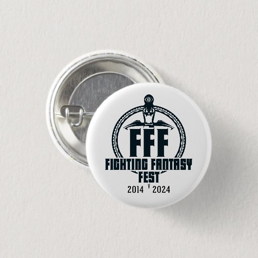 ファイティングファンタジーフェスト10周年記念バッジ 缶バッジ (正面&裏面)