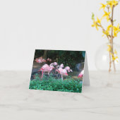 ファイティングフラミンゴスノートカード カード (黄色い花)