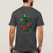 ファイティングブルズメンテナンスのダークモード Tシャツ (裏面)