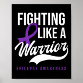 ファイティングライクウォリアーデザインてんかん認識度 ポスター (正面)