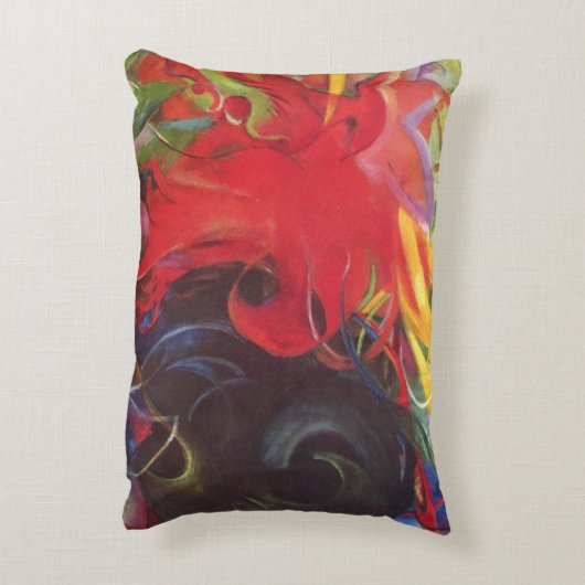 ファイティング型枠バイフランツ・マルクヴィンテージファインアート アクセントクッション (裏面(縦))