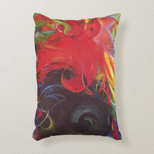 ファイティング型枠バイフランツ・マルクヴィンテージファインアート アクセントクッション (正面(垂直))