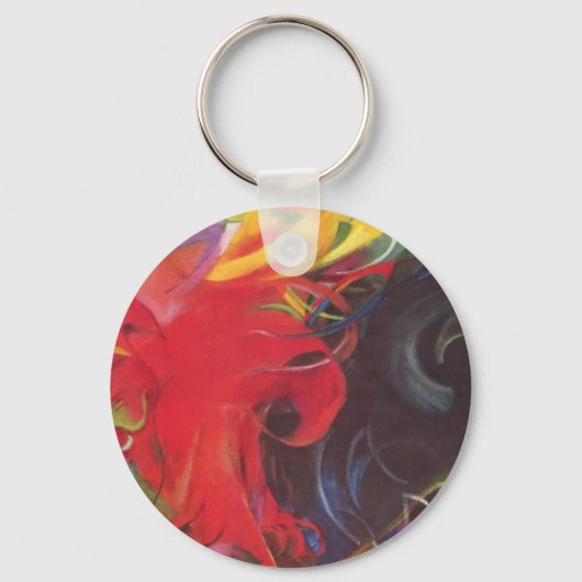 ファイティング型枠バイフランツ・マルクヴィンテージファインアート キーホルダー (正面)